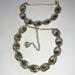 Rousseau Vintage Thermoset Black & Brown Chunky Retro Necklace & Bracelet Set Photo 8