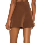 Camila Coelho NWT  Maricela High Rise Pleated Belted Trouser Short Brown Women XS Photo 1