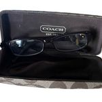Coach Bernice 844 Ce 130 Brown Rectangle Frame Logo Camouflage Temple EyeGlasses Photo 2