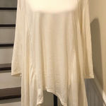 Prómesa Women’s 3/4 Sleeve Flat Knit Sidetail Shark Bite Tunic Photo 0