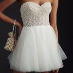 Wtoo by Watters Maeve Strapless pearl Embellished Corset Mini Dress bhldn 8 White Photo 0