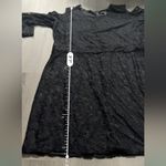 Ashley Stewart ‎ Black Allover Lace Cold Shoulder Bell Sleeve Knee Length Dress Photo 9