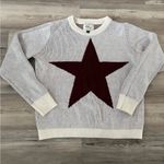 Cotton On Cream and Burgundy Knit Sweater with Star design Photo 0