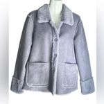 Brandon Thomas Blue Grey
Suede/ Fur reversible Jacket Sz S Gray Photo 0