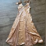 Topshop  Satin Maxi Dress in Blush Photo 4