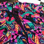 Judith Ann Creations Vintage 60s  Beaded Silk Colorful Kaftan Mini Dress Magenta Photo 11