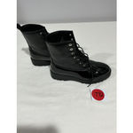 Woman’s J.f. Amy Lace Up Black Size 8 Combat Boots Photo 3