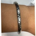 Sterling Silver Dimple Hammered Band Bangle Bracelet Photo 4