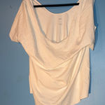 Nike  Yoga Women's White off shoulder scoop neck top Photo 0