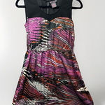Fire Los Angeles  Dress XS Sleeveless Mini Dress Purple Black Mesh‎ Panel Top Photo 0