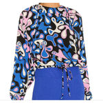 Splash Year of Ours Abstract Print Tennis Hooded Activewear Pullover, Size XS Photo 1