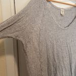 Free People We The Free Grey Waffle Knit Oversize Top Photo 1