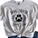 Gildan Dog Mom Social Club X-Large Women’s Ice Gray T-Shirt Short Sleeve Photo 0