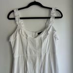 Lulus White Linen Dress M Photo 4
