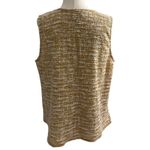 W5 Women Size Large Mustard Cream Sleeveless Blouse Top Shirt (23-411) Photo 4