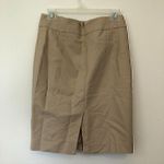MEXX Solid Tan Beige Straight Pencil Work Cotton Knee Length Skirt UK 10 / US 6 Photo 6