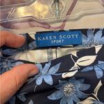 Karen Scott  Navy Floral Pencil Skirt Photo 3