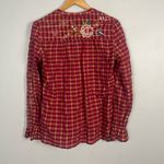 Johnny Was  Lani Victorian Effortless Blouse In Plaid size small Photo 6