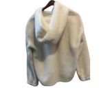 DKNY  White Sherpa Teddy Fleece Hoodie Embroidered‎ Logo Cropped Casual Women's Photo 6