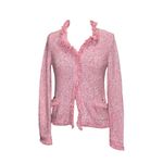 J. McLaughlin  Simone Knit Cardigan, Pink/White, XS Photo 4