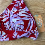Kona Sol  Women's Red Layered Bikini Top - Size Large - NWT Photo 3