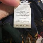 Anthropologie Fig and Flower Navy Floral Sheer Peasant Blouse Boho Top Medium Blue Photo 6