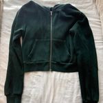 Brandy Melville Green Zip-Up Hoodie Photo 0