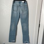 RE/DONE $245 NWT  70S HIGH RISE SKINNY BOOT MENDED AQUAMARINE JEANS SZ 25 Photo 4