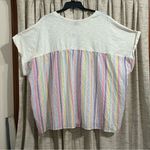 Torrid Cotton Modal Slub + Clip Dot Print Fabric Mixed Dolman Tee - 6X Photo 0