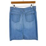 L.L. Bean Favorite Fit Cotton Light Wash Knee Length Jean Skirt Size 6 Blue Photo 1