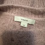 Vince - Lattice Cable Knit Wool & Alpaca Sweater: Mauve Orchid-Size L Photo 3