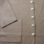 J.Crew NWT Giselle V-neck Sweater-Blazer in Heather Khaki Knit Cardigan M Photo 1