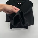 Victoria's Secret Victoria Secret Cropped Fleece Sweatshirt Women M Black Tie-up Front Long sleeve Photo 5