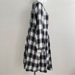 Torrid plaid kimono cardigan shirt Button Front Voile Black 1X NWOT Photo 7