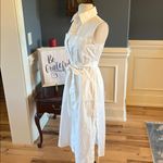 SheIn White Cotton Shirt Dress Midi New Photo 1