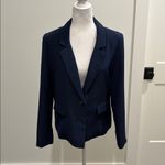 Madewell New With Tags Dorset Crop Blazer in Easygoing Crepe Sz M Photo 4