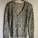 Equipment  green leopard cashmere sweater XS Photo 0