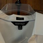 Ellen Tracy NWOT  Small White Button up Long Sleeve Dress Shirt Photo 2