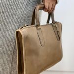 Coach Vintage Slim Satchel Large #9430 Leather Handbag Valise Tan Putty Photo 12