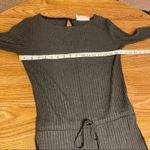 Calé Charcoal Gray Louise Ribbed Long Sleeve Wide Leg Jumpsuit‎ Size S Photo 7
