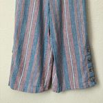 Madewell Side-Button Huston Pull-On Crop Pants in Rainbow Stripe Photo 4