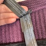 ALLSAINTS  Purple Wool Blend Ribbed Knit Cape Womens OS Fall Winter Cozy Preppy Photo 5