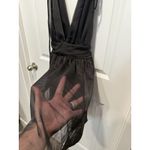 Lucy in the Sky Whimsgoth Sheer Black Dress Medium  Goth Fairy M Dance Party Tie‎ Photo 4