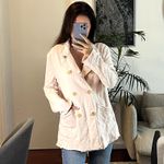 Frank & Eileen  Belfast Petal peacoat ballet pink jacket size M small defect Photo 2