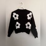 Industry Republic Floral Jacquard Cardigan Pullover Sweater Size Small Black Photo 3