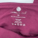 Yogalicious  Women XS Mid-Rise Capri Legging Maroon Stretch Athleisure‎ Yoga Gym Photo 5