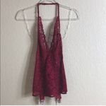 Victoria's Secret Victoria’s Secret Plunge Halter Garter Slip Corset Red S Lace NWT Photo 3