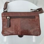 Jack Georges crossbody bag voyager collection mini brown leather purse Photo 2