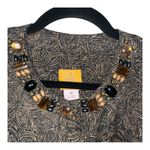 EUC RUBY RD. Beaded Brown and Black Floral Line DesignnJacket Photo 2