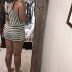 Indigo Rein  size large linen & rayon blend striped romper Photo 2